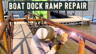 Boat Dock Welding Repair// Mobile Rig Welding Oklahoma