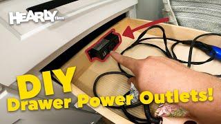 DIY Cabinet Drawer Power - EASY!