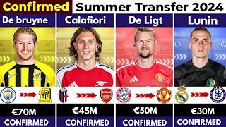   ALL CONFIRMED TRANSFER SUMMER 2024,  ,De Bruyne to Ittihad , De Ligt to United , Calafiori ️