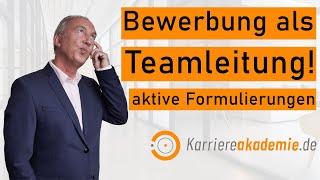 Bewerbung als Teamleitung: SO formulieren, Muster kostenlos