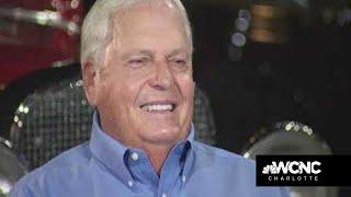 Rick Hendrick chats inside his Heritage Center