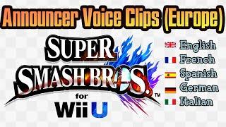 Super Smash bros for. Wii U PAL Language Differences: Announcer