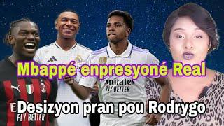 Real pran yon décision ak Rodrygo. Mbappé inpresyonan nan antrennman. Leao nan Barcelone.