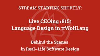 Live CEOing Ep 815: Language Design in Wolfram Language [Tabular]