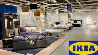 IKEA BEDS BEDROOM FURNITURE BED FRAMES DRESSERS TABLES SHOP WITH ME SHOPPING STORE WALK THROUGH