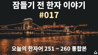 잠들기 전 한자 이야기 #017 (오늘의 한자어 251~260 통합본)