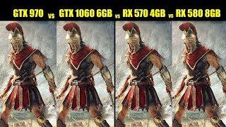 GTX 970 vs GTX 1060 6GB vs RX 570 4GB vs RX 580 8GB in 2019 Tested at 19 Games FPS COMPARISON