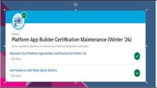 Salesforce Platform App Builder Certification Maintenance (Winter '24)