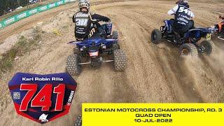 Estonian Championship rd 3, moto 2. Quad open, #741 Karl Robin Rillo at Pärnu mototrack