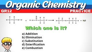 Reaction Types Organic chemistry grade 12