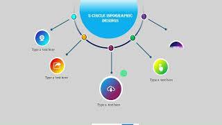 PPT Design #8 -  Five Circle Infographic Design in PowerPoint Tamil