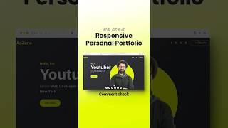 Personal Portfolio Website HTML #webdesign #css #webdevelopment #portfolio #shorts #foryou #viral