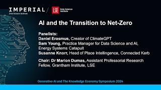 Panel 2 – AI and the transition to net-zero | Generative AI and the Knowledge Economy Symposium