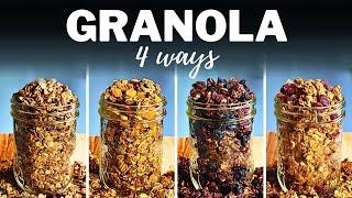 HEALTHY HOMEMADE GRANOLA » 4 Easy Recipes for Delicious, Healthy Snacking