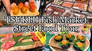 Ultimate Japanese Street Food Tour at Tsukiji Fish Market! Tokyo Japan [Japan Travel Guide]