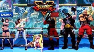 Street Fighter V AE R. Mika/Laura/Sakura vs Vega/Alex/Sagat PC Mod