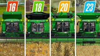 Fs16 Vs Fs18 Vs Fs20 Vs Fs23 | John Deere Harvester Use | Timelapse