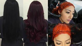 FROM JET BLACK TO BURGUNDY! HAIR VLOG :)