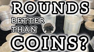 Should you buy silver ROUNDS over COINS?