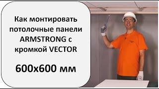 Как правильно монтировать подвесной потолок Армстронг с кромкой Vector размером 600х600 мм