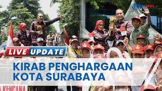 Wali Kota Surabaya Eri Cahyadi Pimpin Kirab Penghargaan, 20 Jeep Bawa 14 Penghargaan