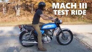 Test Ride 1971 Kawasaki H1 500 Mach 3 Triple Walk around of Three cylinder 2 stroke widow-maker III