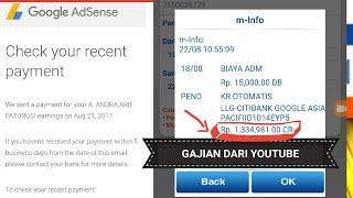 Mantap.. !! Dapat Gaji dari Youtube lewat Google Adsense