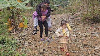 The engineer took the girl home to meet her mother and the mother carried the engineer on her back.