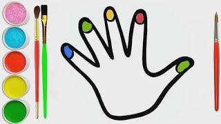 Bolalar uchun barmoq rasm chizish Легкий рисунок пальцев для детей | Easy finger drawing for kids