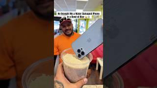He Tries to Fix an iPhone With RICE  #shorts #moneytalkswireless #apple #iphone