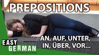Easy German Grammar - Prepositions: in, an, auf, unter, über, vor...