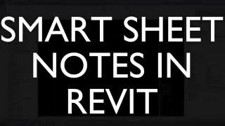 How to Use Smart Sheet Notes in Revit