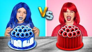 Nasty vs Tasty Snacks!!! Red vs Blue Food Challenge with Pomni!