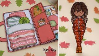 DIY Paper Cozy Autumn Dollhouse and Doll Assembly Tutorial