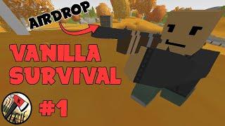 FINDING AN AIRDROP?!? | Unturned Vanilla Survival [1]