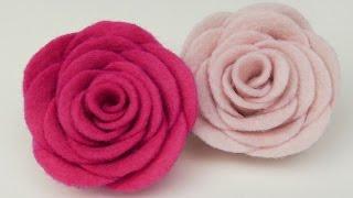 How to make Felt roses I Easy felt flower