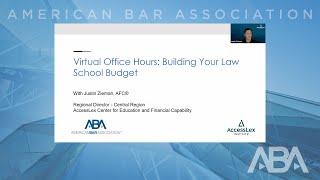 Virtual Office Hours: Building Your Law School Budget