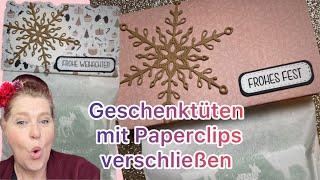 DIY tolle Paperclips  für Geschenktüten, Junk Journal, Planer   aus einem Actionblock️