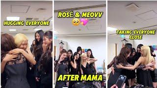 ROSÉ interacting with ELLA & MEOVV MAMA backstage