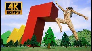 Tetris dominoes Giant titan minecraft style