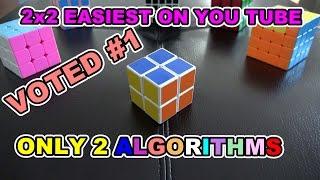 How to Solve a 2x2x2 Rubik's Cube: Easiest Tutorial in HD.  2 Easy Algorithms to Memorize