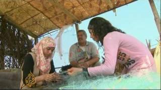 Gaza's only fisherwoman