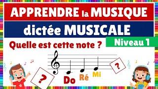 Dictée musicale : les notes de musique : niveau 1