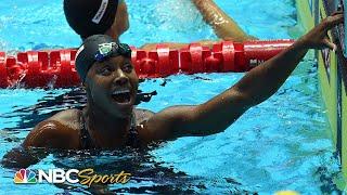 Simone Manuel sprints to 50m freestyle gold by .02 at World Swimming Championships | NBC Sports