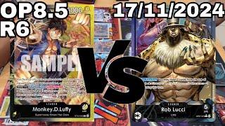 OP8.5 BY Luffy vs B Lucci R6 | One Piece TCG Gameplay