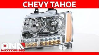 DNA Motoring 07-13 Chevy Tahoe LED Chrome Amber Headlights