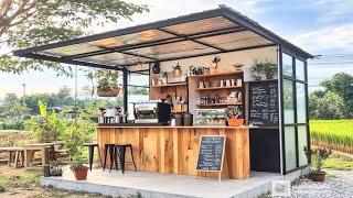 100+ Minimalist Cafe & Coffee Shop Design Ideas, Small Coffee Shop Budget Concept Design #519