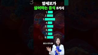 암세포를 쫓아내는 음식! 암세포는 이런 음식을 싫어합니다 #암 #건강정보 #암예방