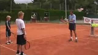 TENNIS LESSONS SLICE & FOREHAND VOLEY - LECCIONES DE TENIS CORTADO Y