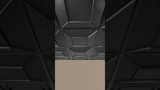 No more boring ceilings! Ceilume’s Convex tiles in black #ceilingtiles #dropceiling #ceilingdesign